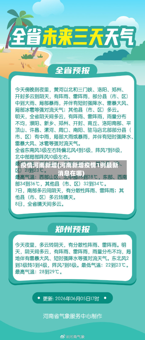 疫情河南新增(河南新增疫情1例最新消息在哪)