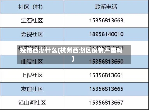 疫情西湖什么(杭州西湖区疫情严重吗)-第1张图片