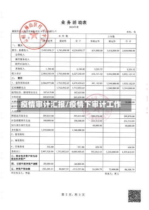疫情审计汇报/疫情下审计工作