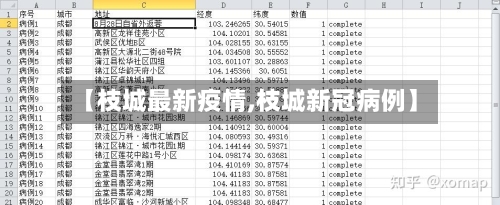 【枝城最新疫情,枝城新冠病例】
