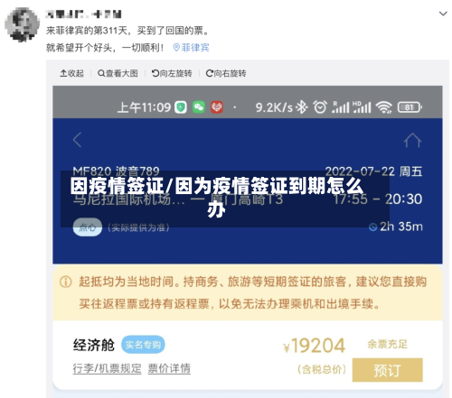 因疫情签证/因为疫情签证到期怎么办