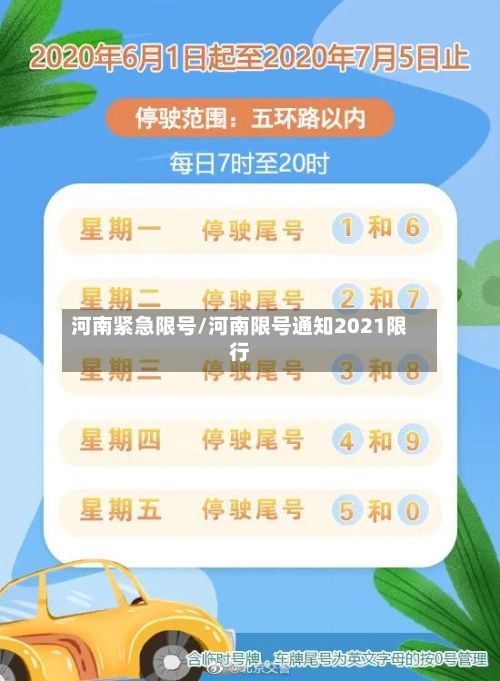 河南紧急限号/河南限号通知2021限行-第3张图片